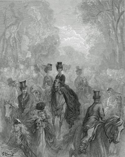 ميل السيدات ، من "لندن ، رحلة حج" ، كتبها ويليام بلانشارد جيرولد (1826-1884) ، نقشها بول جونارد باسل (ت 1902) ، حانة. 1872 بواسطة Gustave Dore